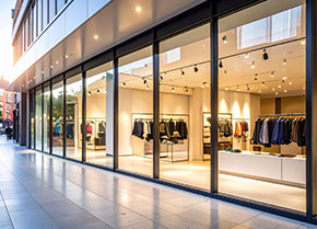 Modern aluminium shopfront design